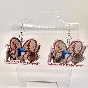 Baseball Earrings - Baseball Mom Accessories - Sports Earrings - High School